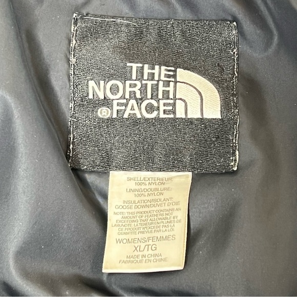 THE NORTH FACE Retro 1996 Black Nuptse 700 Down Puffer Jacket Coat Women's XL - Picture 15 of 16